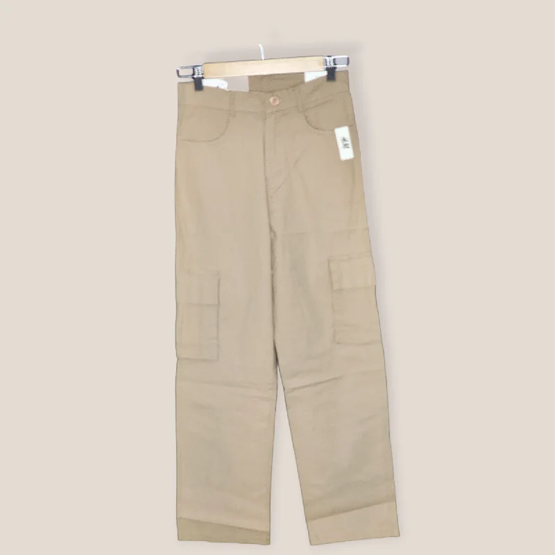 Khakhi Cargo Linen Pants