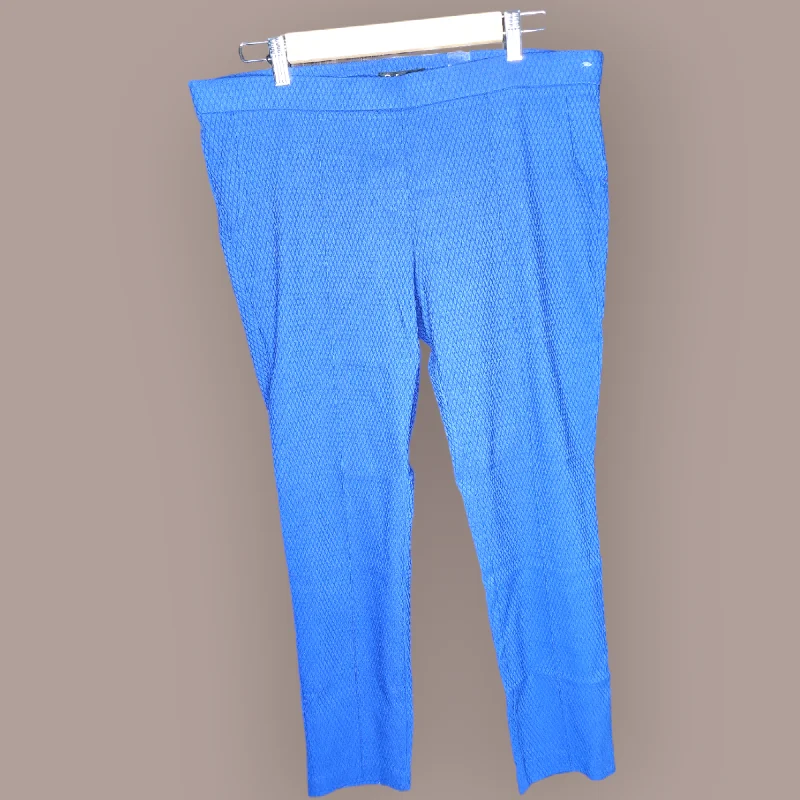 Blue Self-Design Pants