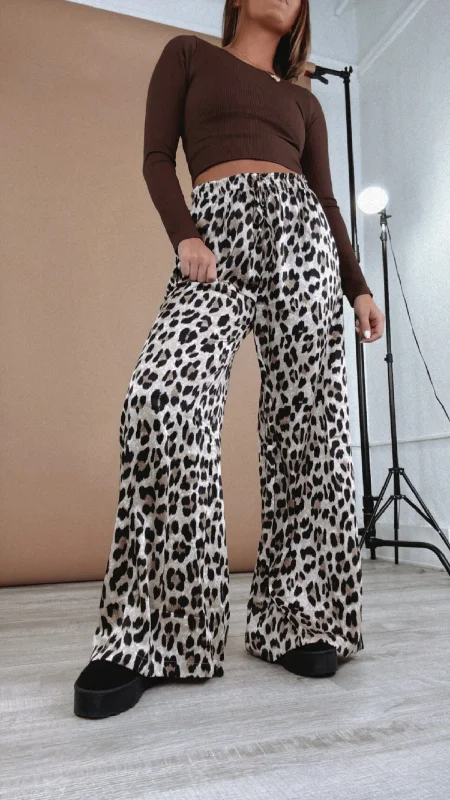 Demi Drawstring Leopard Print Pants