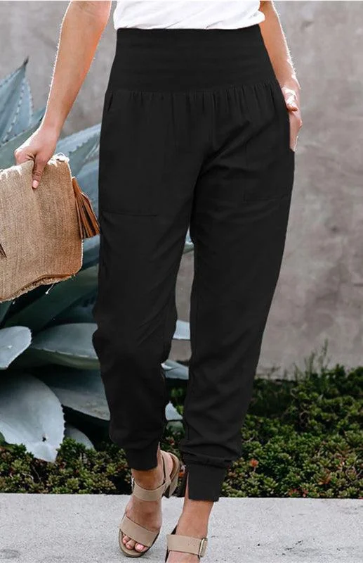 High Waist Band Women's Pants