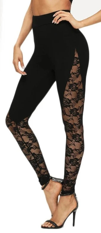 High Waist Black Lace Leggings