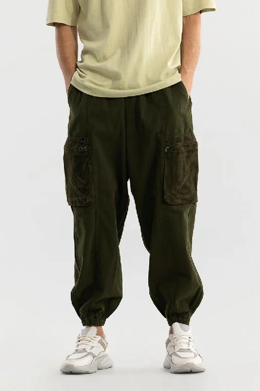 Korean Style Olive Cargo Pant