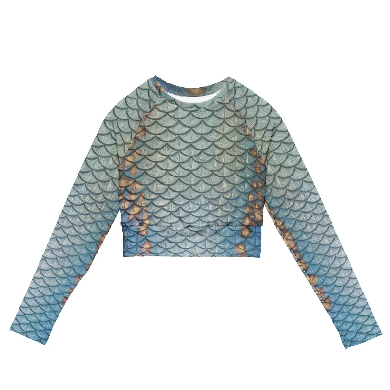 Moonshell Recycled cropped rash guard