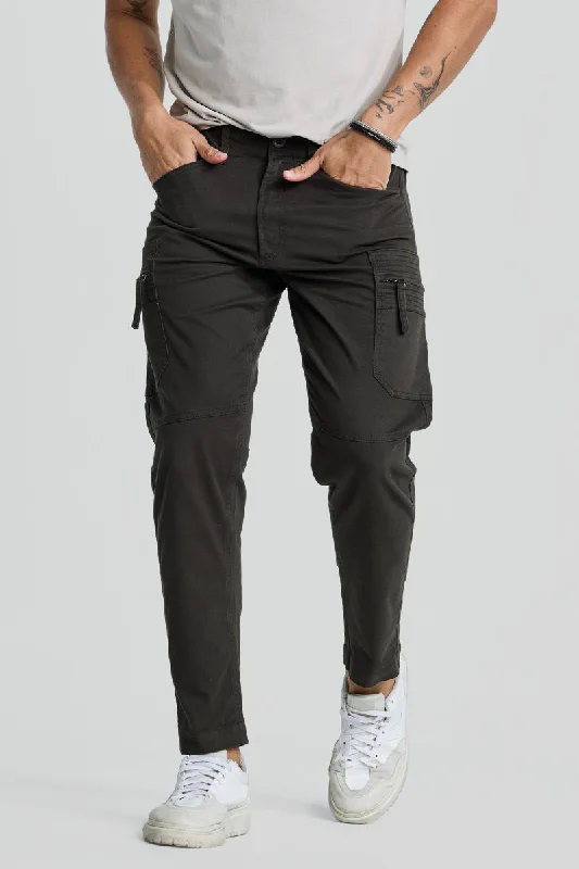 Olive Slim Fit Cargo Pants