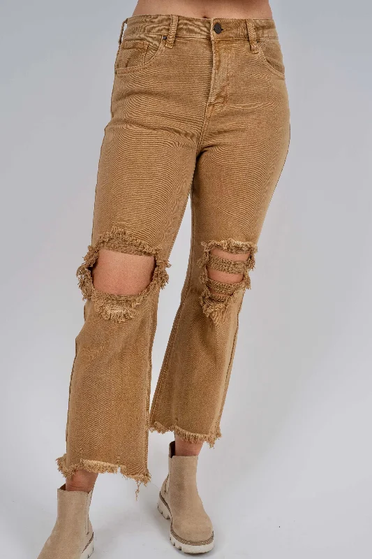 Risen Hailey Straight Leg Jeans (Mocha)