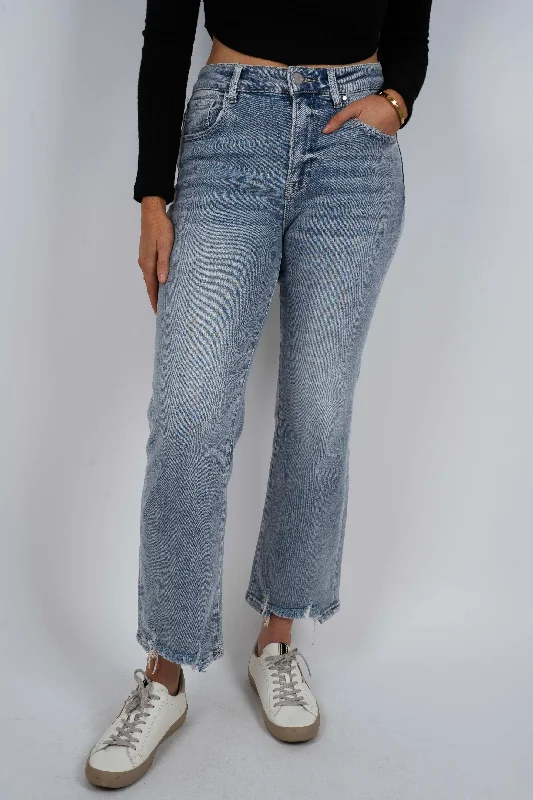 Risen High Rise Ankle Straight Jeans (Relaxed Fit)