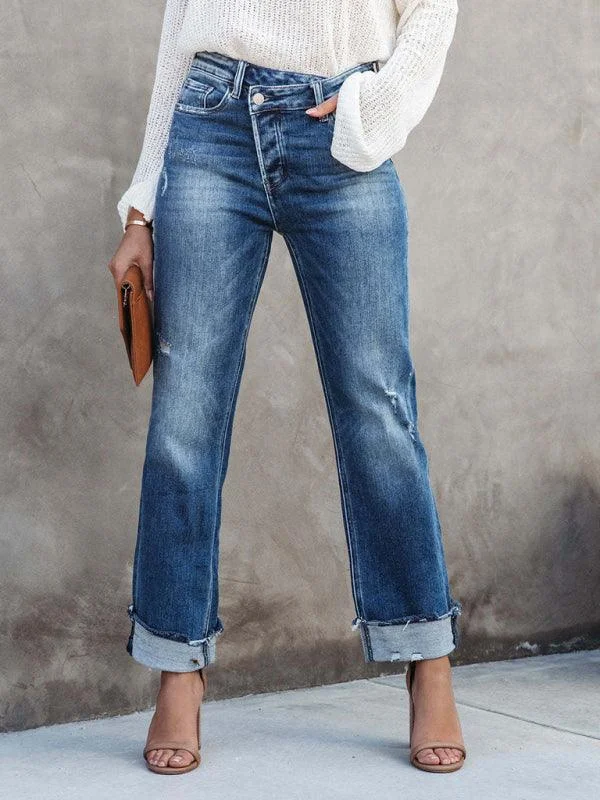 Women's Asymmetrical Flyer Jeans