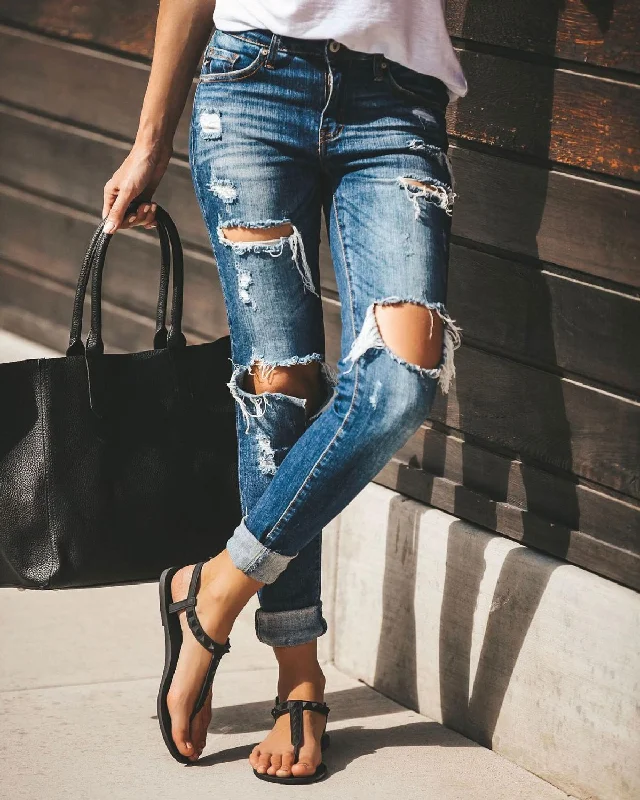 Women's Ripped Jeans Pants